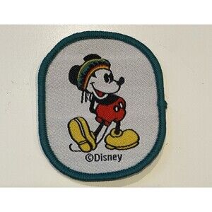 Retro Rasta Mickey Mouse Iron On Patch